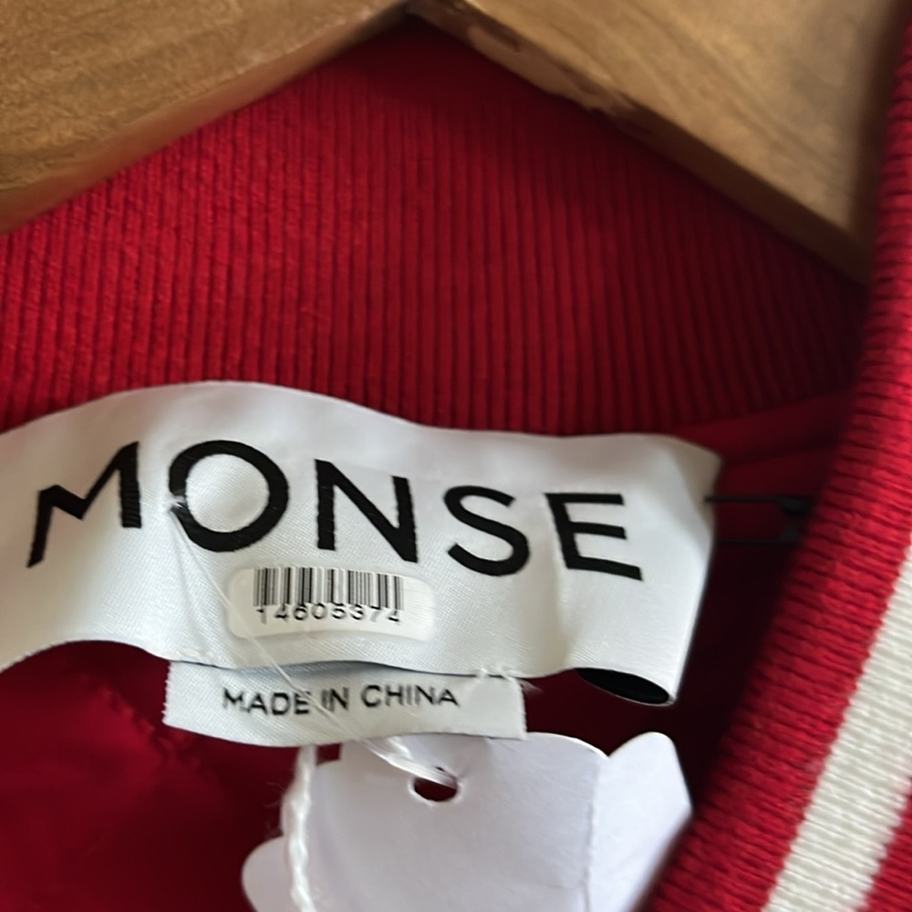 Monse Wool Colorblock Pattern Bomber Varsity Jack… - image 7